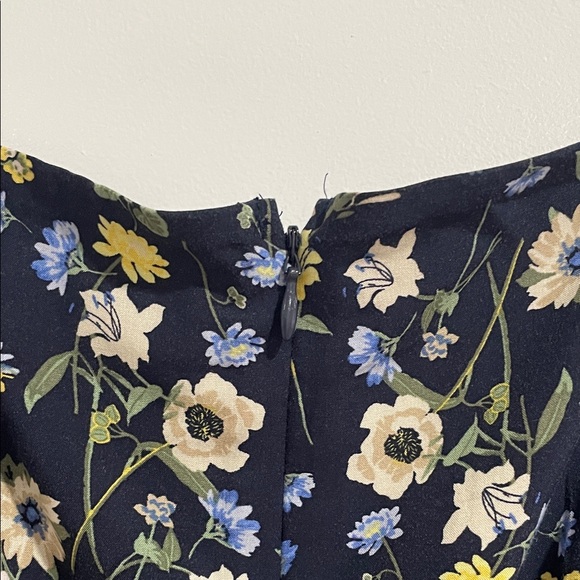 LOFT Navy Floral Jumpsuit - Picture 4 of 7